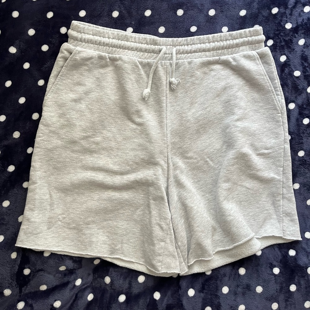H&M Grey Basic Drawstring Sweat Short